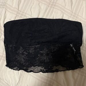 SHEIN Black Floral Lace Bandeau